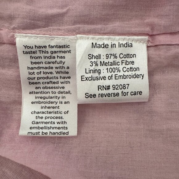 Hemant and Nandita Sequin Paisley Print Purple Mini Dress Size L - Picture 12 of 17